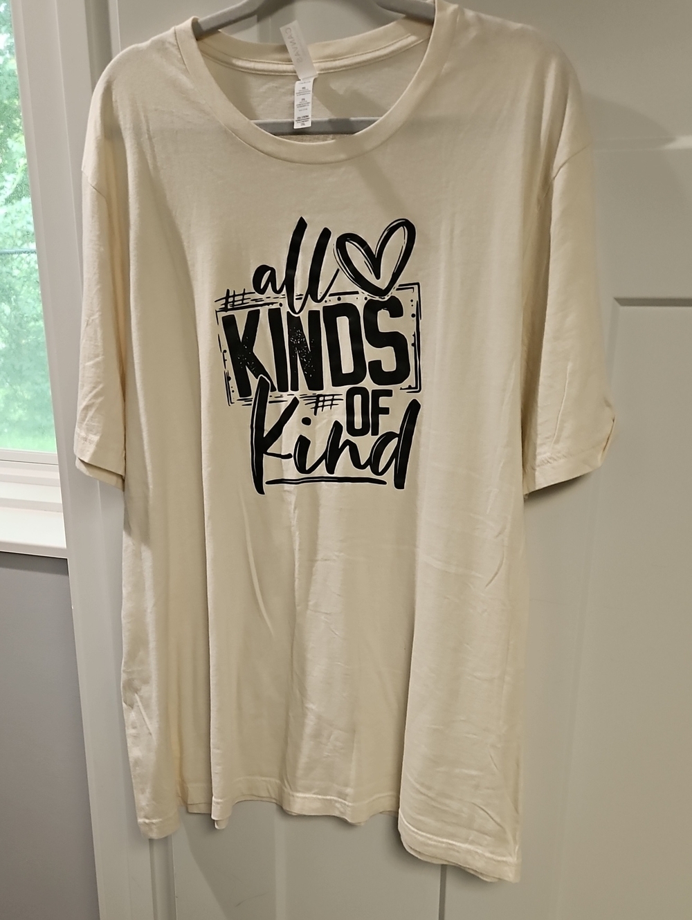 Bella Canvas Cream Short-Sleeve Graphic Tee with Black Print